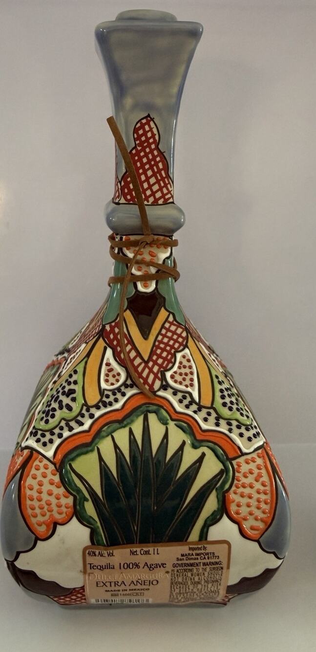 EMPTY Dulce Amargura Extra Añejo Bottle Decanter Collectible Talavera Pottery